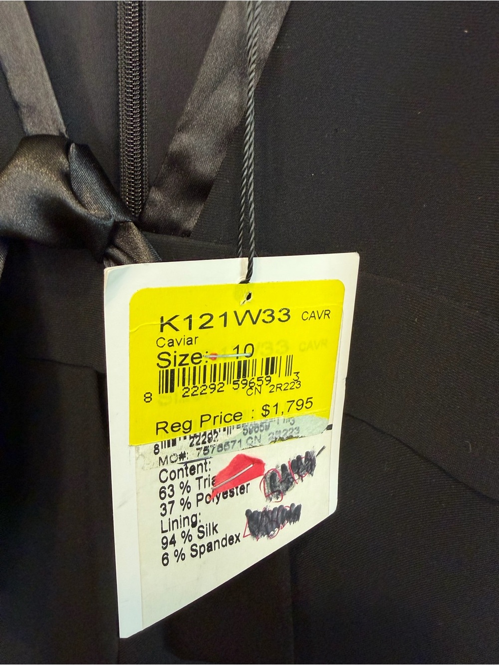 St John Couture Black Formal Evening Dress Satin Bow Detail Size 10 NWT Read - Picture 6 of 12
